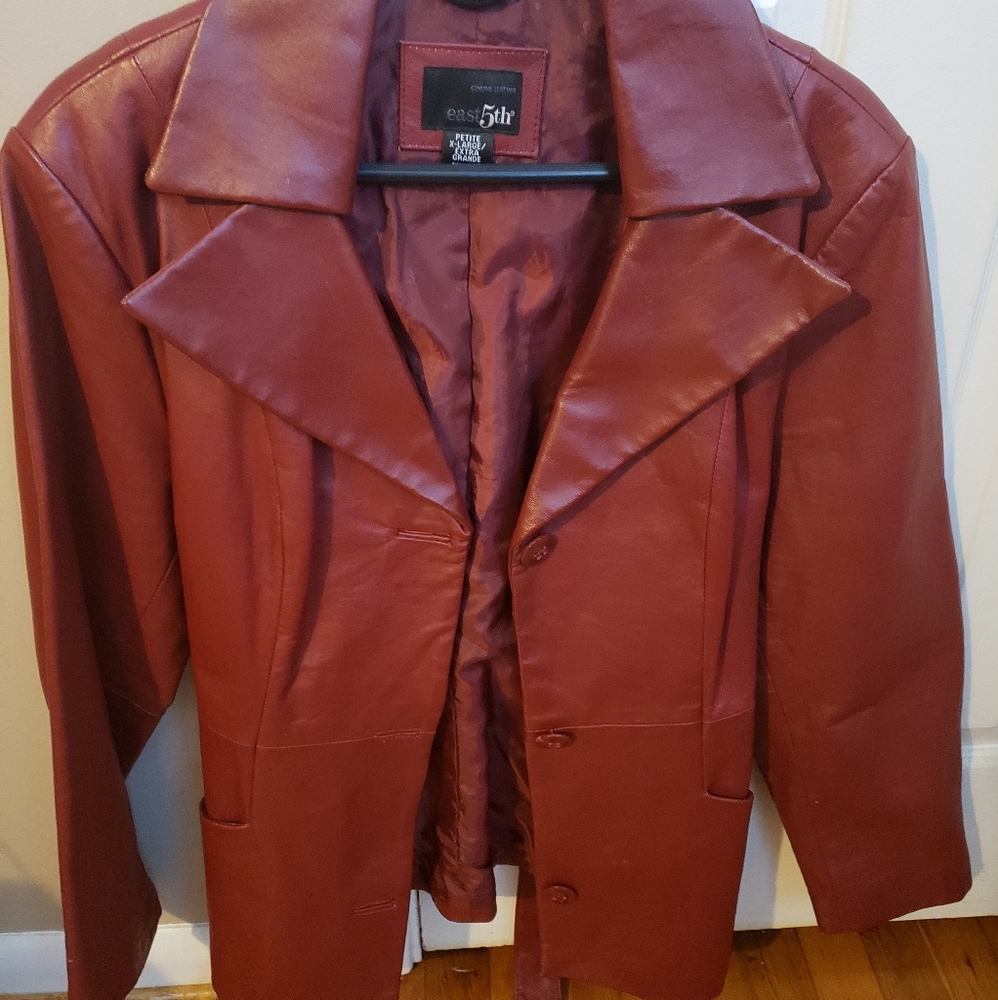 Leather coat